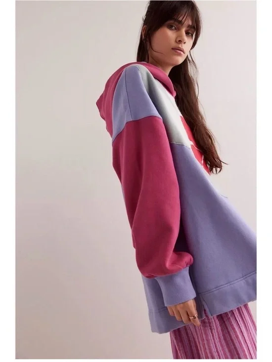 Free people clover sweatshirt size xs oversized nwot - Picture 3 of 6